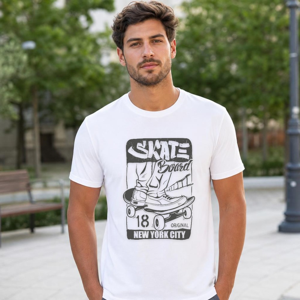 Men'S Shoes York - Camiseta Masculina de Verão com Estampa