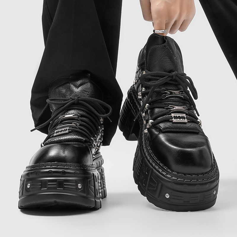 Men Shoes H&M - Novos Sapatos Plataforma Masculinos Góticos Punk,