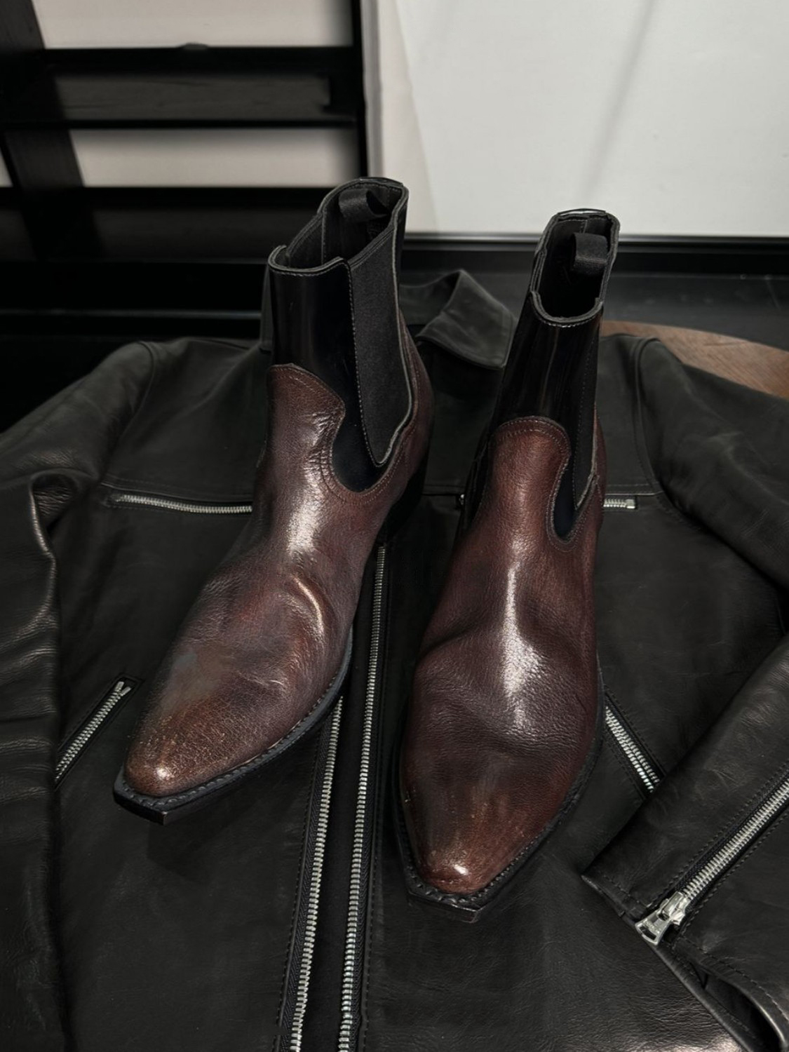 Men'S Shoes Smart - Botas Chelsea Masculinas em Couro Preto