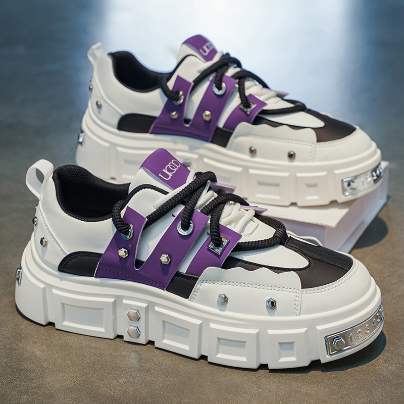 Men Shoes White Colour - Tênis Masculinos com Solado Grosso e