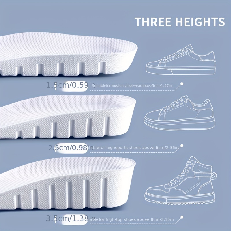 1 par novo 1.5-3.5cm branco in - Men Shoes Outlet avaliação e preço