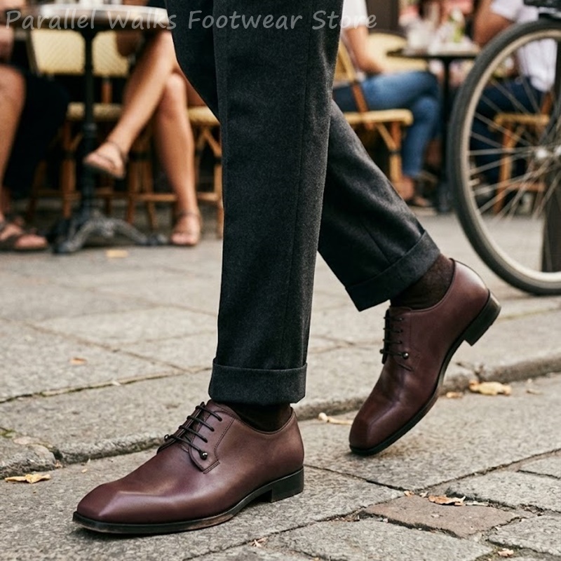 Sapatos Derby de Couro Marrom  - Men'S Shoes Smart avaliação e preço
