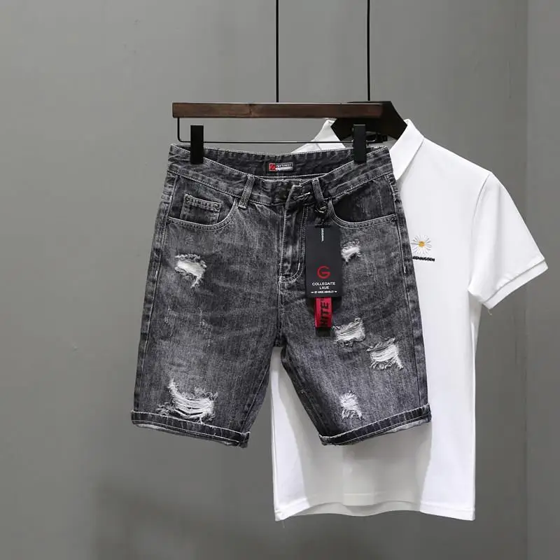 Shorts jeans rasgados preto e  - Men'S Shoes For Jeans avaliação e preço